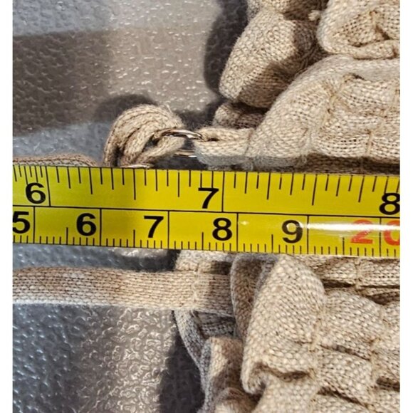 Reformation Womens XS Miles Linen Satin Belted‎ Dress in Oatmeal NWOT - Picture 14 of 16